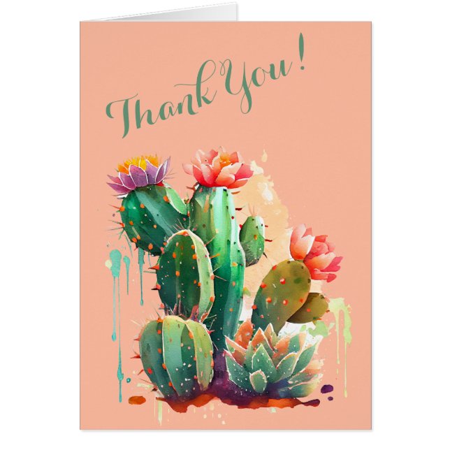 Colourful Cactus Blooms (Front)