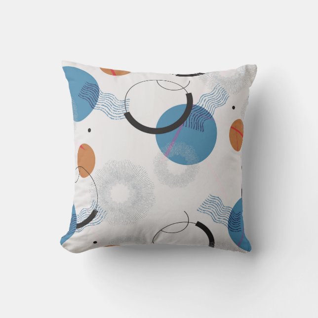 Colourful Cactus: Cute Seamless Pattern Cushion (Front)