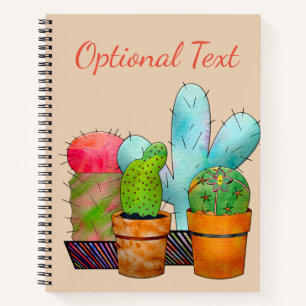 Colourful Cactus Garden Notebook