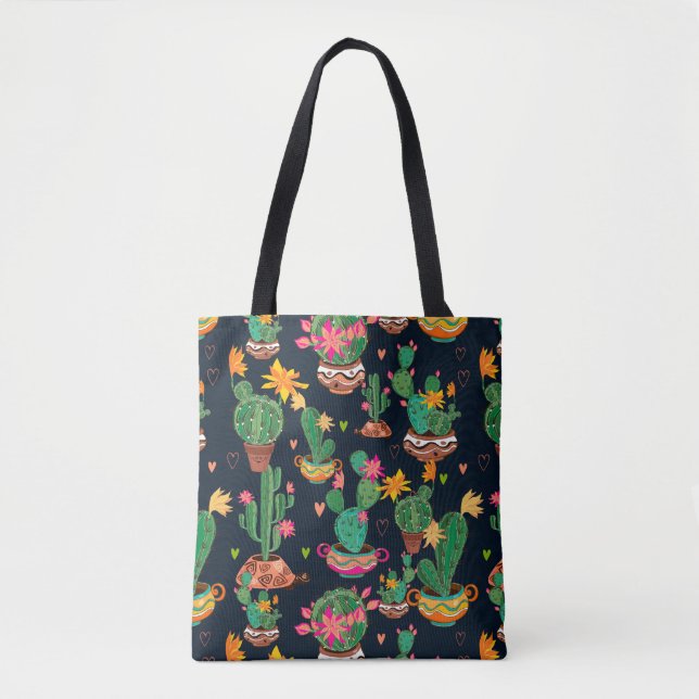 Colourful Cactus Garden Tote Bag (Front)