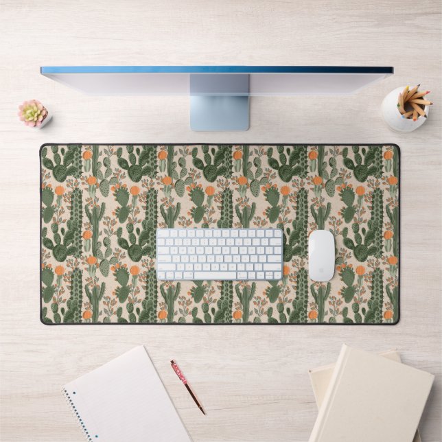 Colourful Cactus Pattern Desk Mat (Office 1)