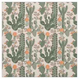 Colourful Cactus Pattern Fabric