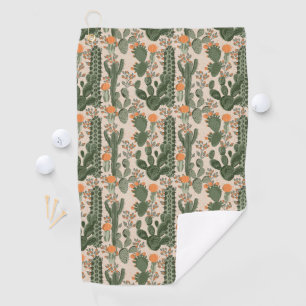 Colourful Cactus Pattern Golf Towel