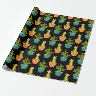 Colourful Cactus Pattern Wrapping Paper