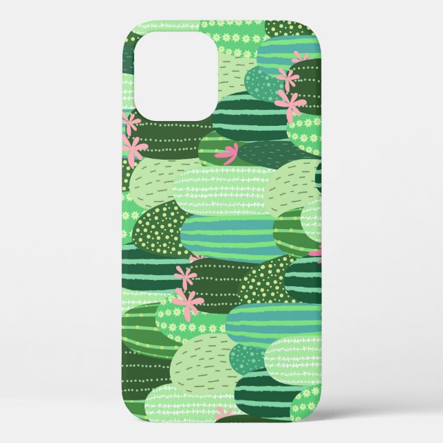 Colourful Cactus Seamless Pattern Illustration Case-Mate iPhone Case (Back)