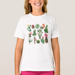 Colourful Cactus & Succulents Flowers  T-Shirt