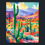 Colourful Cactus Watercolor Art Print<br><div class="desc">Colourful maximalist wall art. Southwestern,  desert,  south west,  fauvism.</div>
