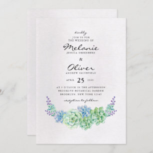 Colourful Cactus Wedding Invitation
