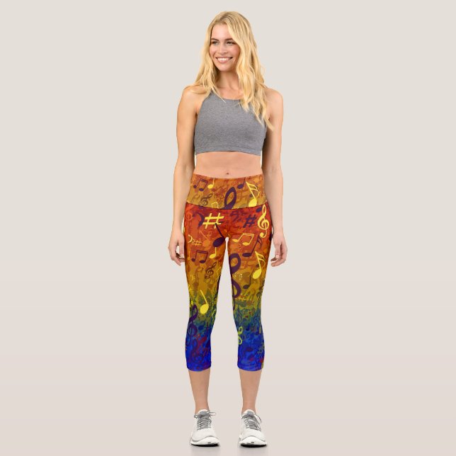 Colourful Cadence Capri Leggings (Front)