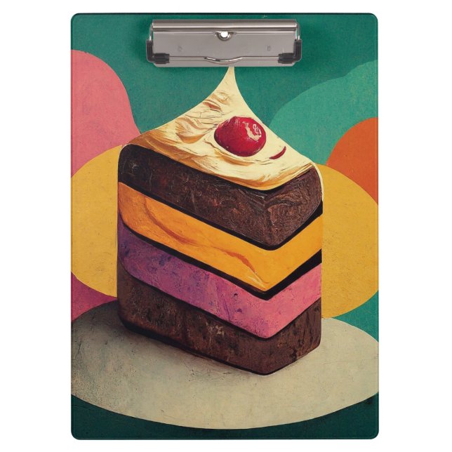 Colourful Cake-Designed Clipboard (Front)