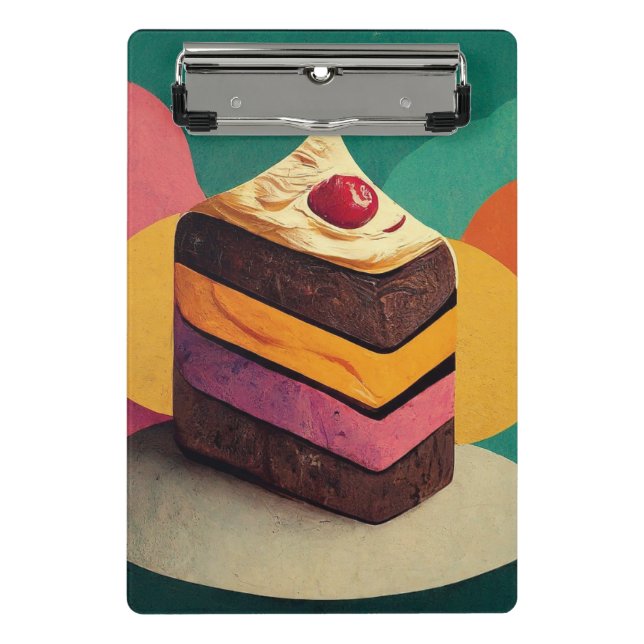 Colourful Cake-Designed Mini Clipboard (Front)