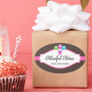 Colourful Cake Pops Bakery Box Seals