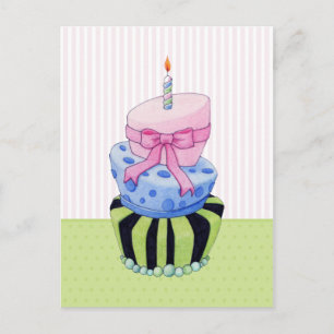 Colourful Cake Postcard