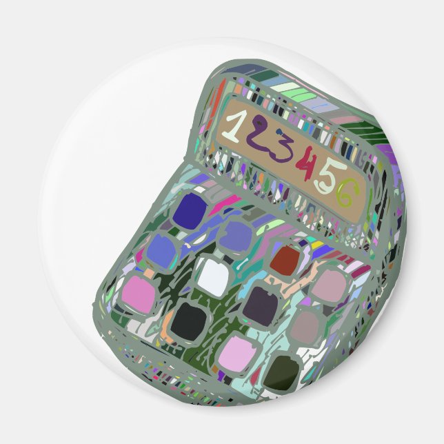 colourful calculator2 magnet (Front)