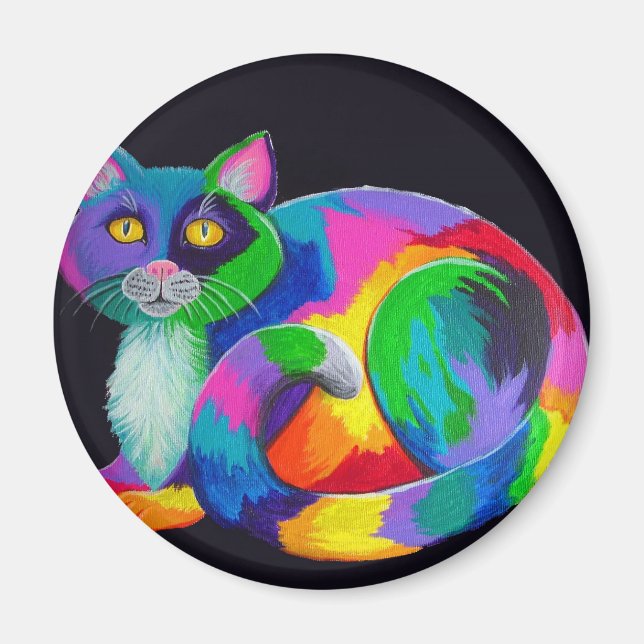 Colourful Calico Magnet (Front)