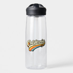 Colourful California Retro Sunset Design Water Bottle