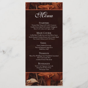 Colourful Calla Lilies Accent Countryside Wedding Menu