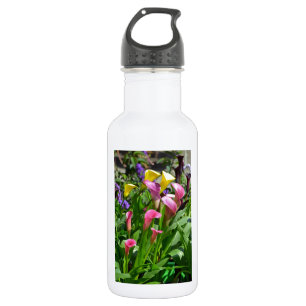 Colourful calla lily flowers 532 ml water bottle