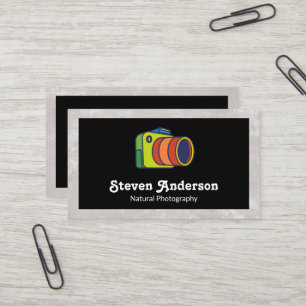Colourful Camera Logo Creative Business Card