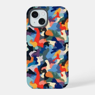 Colourful Camouflage iPhone 15 Case