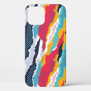Colourful Camouflage: Polka Dot Vintage iPhone 12 Case