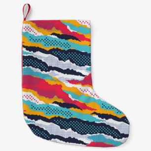 Colourful Camouflage: Polka Dot Vintage Small Christmas Stocking