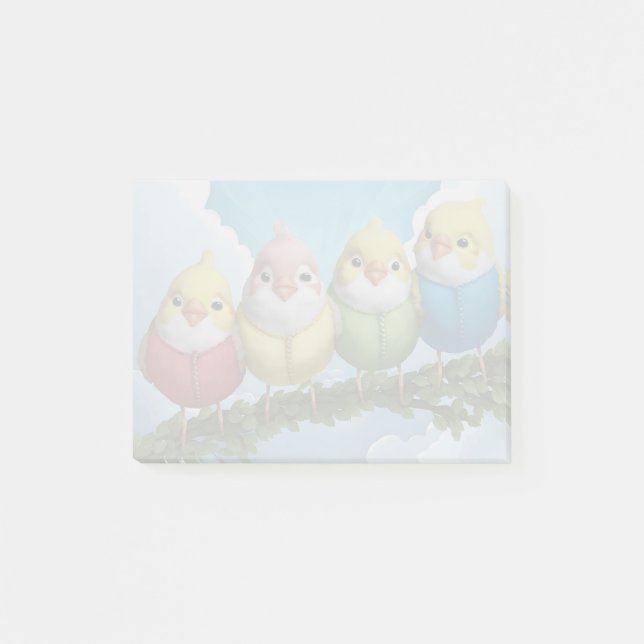 Colourful Canaries Post-it Notes (Front)