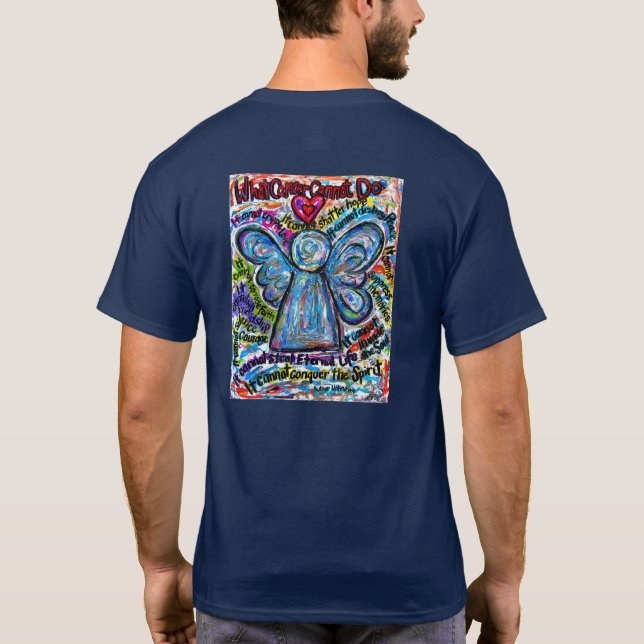 Colourful Cancer Angel - Custom Team Walk Shirt (Back)