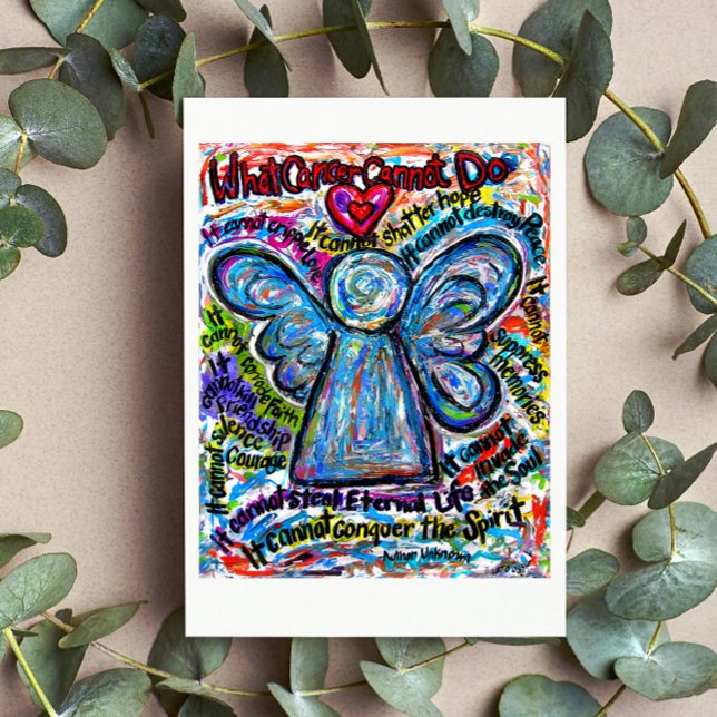 Colourful Cancer Angel Greeting Card or Note Cards (Creator Uploaded)