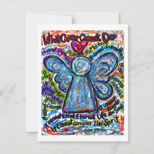 Colourful Cancer Angel Invitation