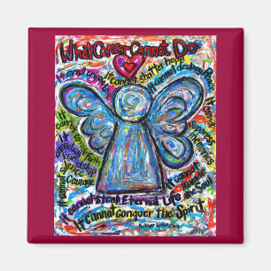 Colourful Cancer Angel Magnet