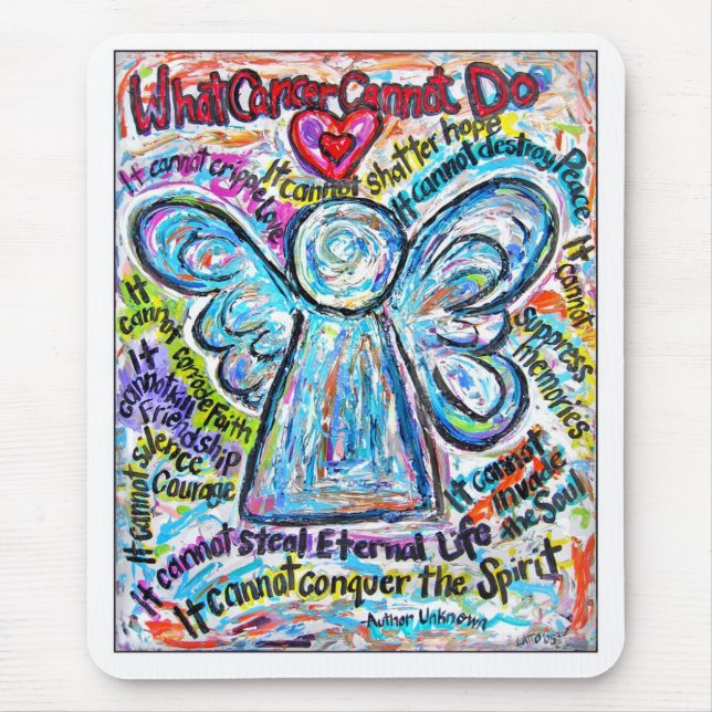 Colourful Cancer Angel Mousepad (Front)