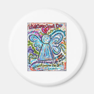 Colourful Cancer Angel Painting Magnet