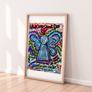 Colourful Cancer Angel Photo Art Print
