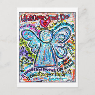Colourful Cancer Angel Postcard