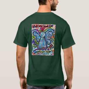 Colourful Cancer Angel T-shirt (Angel Back & Poem)