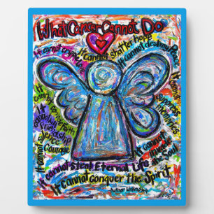 Colourful Cancer Cannot Do Angel Painting Plaque