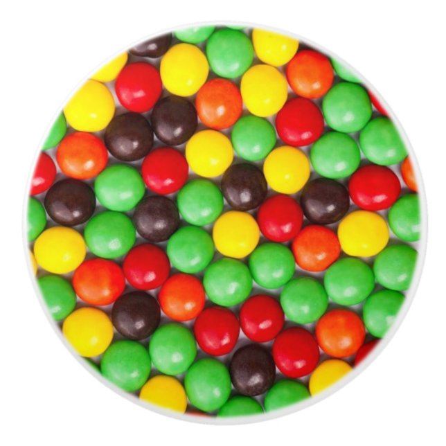Colourful candies ceramic knob (Front)
