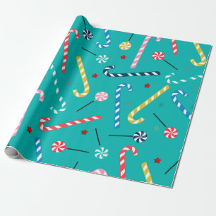 Colourful candies Christmas Wrapping Paper