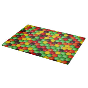 Colourful candies cutting board