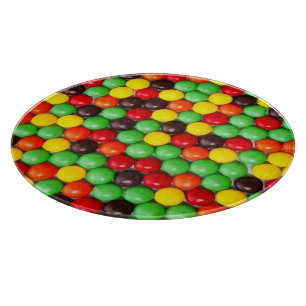 Colourful candies cutting board
