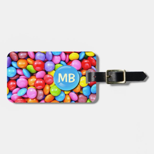 Colourful Candies Personalise Photo Luggage Tag (Front Horizontal)
