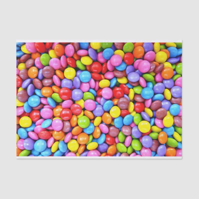 Colourful Candies Personalise Photo Tissue Paper (Front)