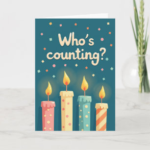 Colourful Candle Birthday Card