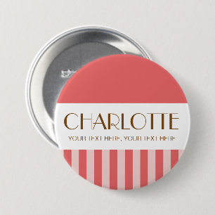 Colourful Candy Bright Colour Trendy Modern Stripe 7.5 Cm Round Badge