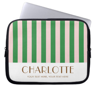 Colourful Candy Bright Colour Trendy Modern Stripe Laptop Sleeve