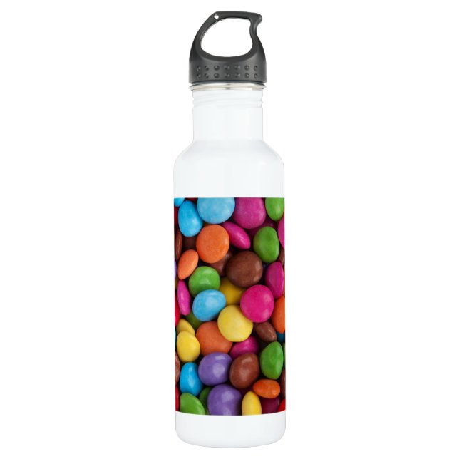 Colourful Candy, Candy Buttons, Sweets, Food 710 Ml Water Bottle (Front)