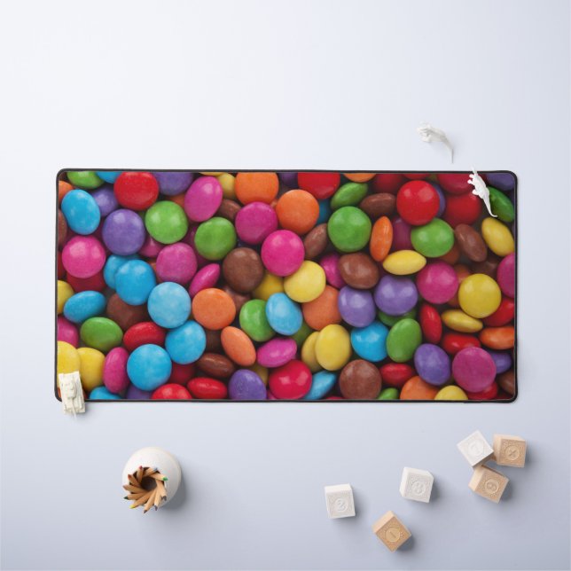 Colourful Candy, Candy Buttons, Sweets, Food Desk Mat (Kids Table)