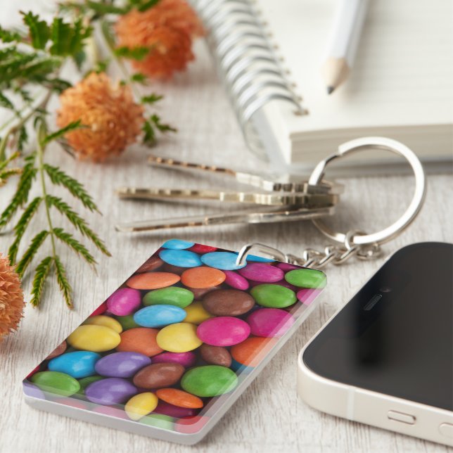 Colourful Candy, Candy Buttons, Sweets, Food Key Ring (Front Right)