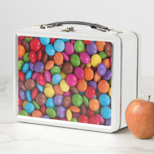 Colourful Candy, Candy Buttons, Sweets, Food Metal Lunch Box